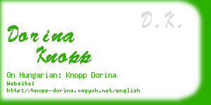 dorina knopp business card